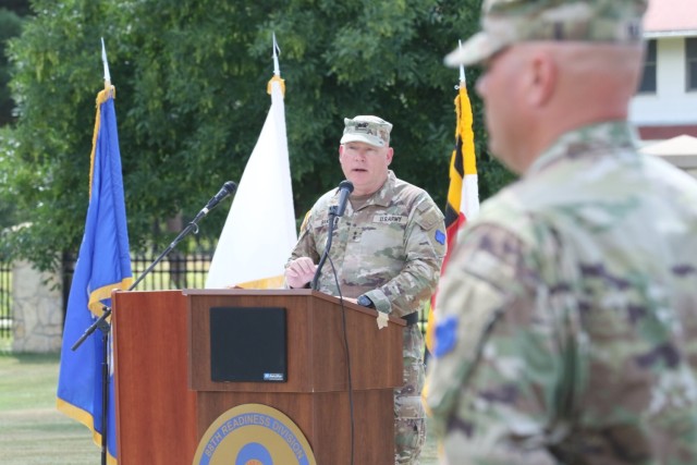 Incoming commanding general speaks