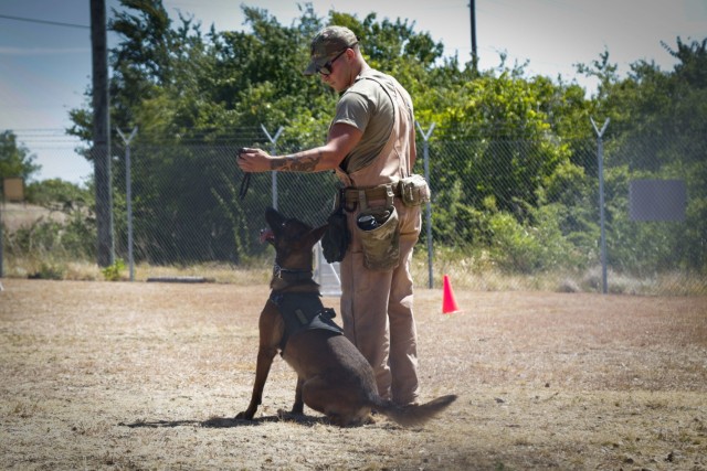 West Point Cadets visit Fort Hood working dog handlers