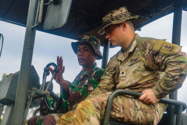 Soldiers from the 130th Engineer Brigade support Garuda Shield 22