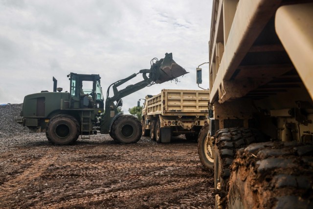 Soldiers from the 130th Engineer Brigade support Garuda Shield 22