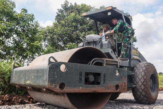 Soldiers from the 130th Engineer Brigade support Garuda Shield 22