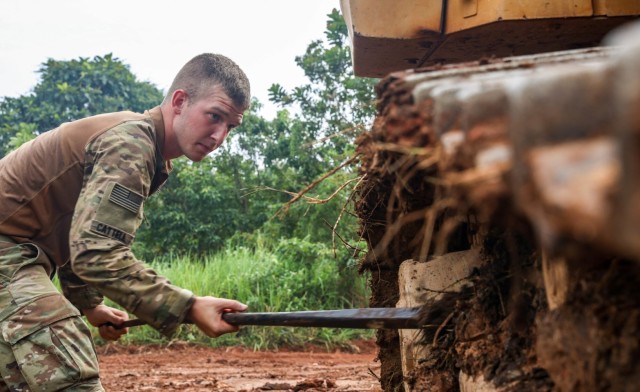 Soldiers from the 130th Engineer Brigade support Garuda Shield 22