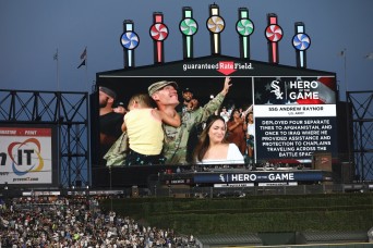 Soldier is honored in front of thousands at Chicago White Sox home game
