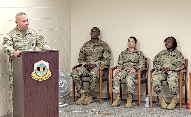 923rd Contracting Battalion cases colors for European deployment