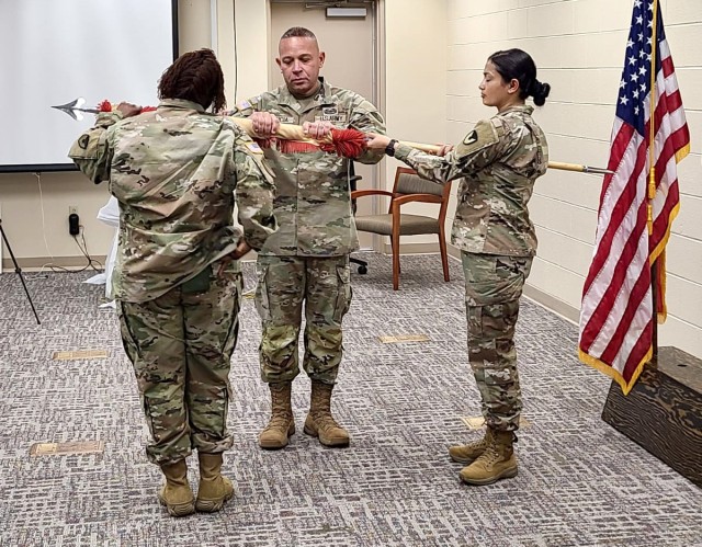 923rd Contracting Battalion cases colors for European deployment