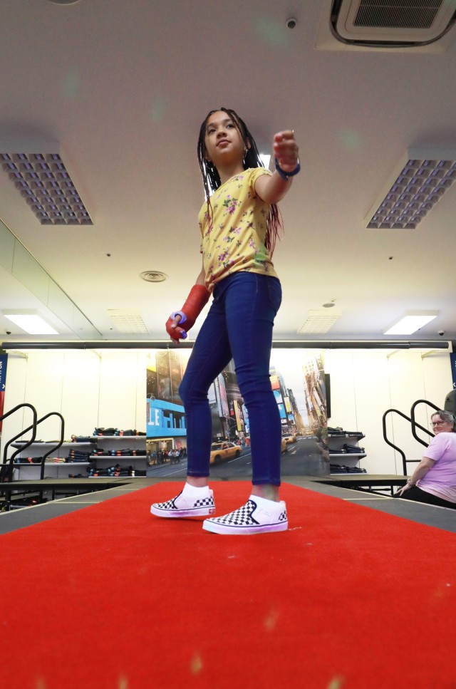 Camp Zama Community Members Model Back-to-School Outfit in All-Ages Fashion Show