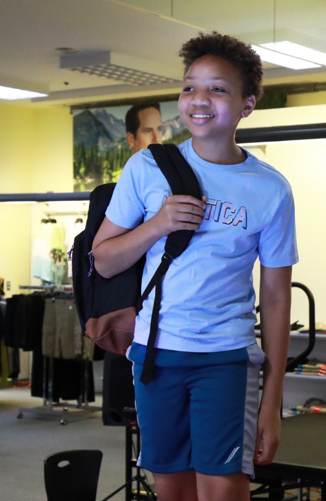 Camp Zama community members model back-to-school clothes at all-ages fashion show