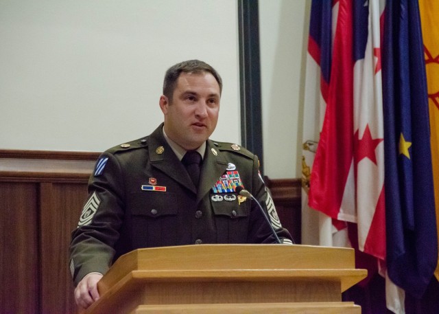In his farewell remarks, outgoing U.S. Army Garrison Fort Leonard Wood Command Sgt. Maj. Sean McGlensey says teamwork was the key to his success at Fort Leonard Wood. McGlensey is retiring after 26 years of service to the U.S. Army.