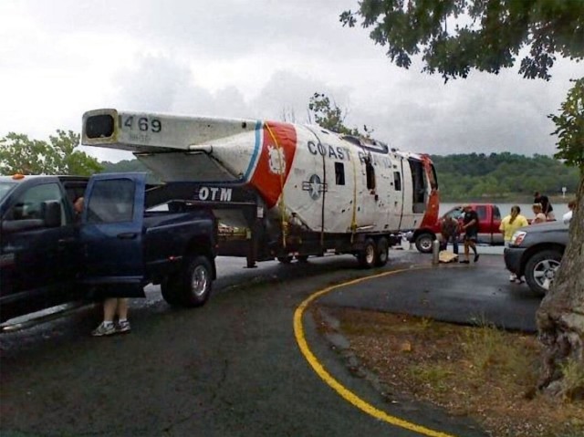 Arrival of USCG helicopter to Tenkiller Dive Park