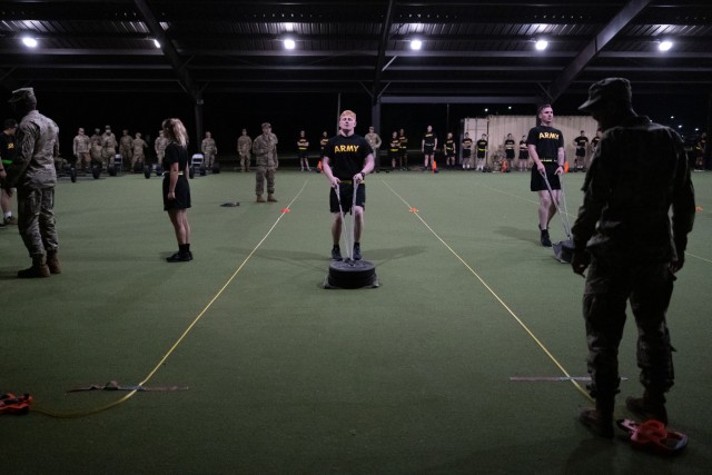 2nd Regiment commits to the ACFT (Army combat fitness test) in the early hours of June 4 at Fort Knox, Ky. The ACFT has U.S. Army Cadets undergo six different challenges, all in an effort to gauge their physical fitness levels. | Photo by Nathan Abbott, CST Public Affairs Office.