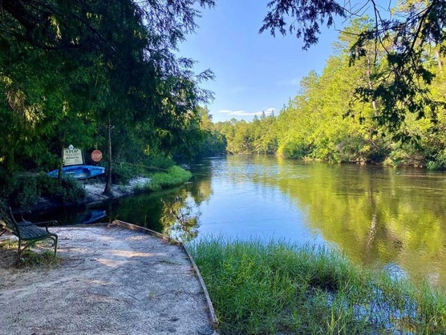 This social media photo from Adventures Unlimited Outdoor Center in Milton, Florida, shows the waterway where people kayak, raft and tube down Coldwater Creek.