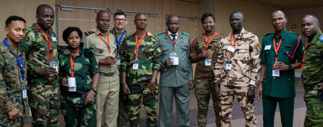 African partners take a photo together to mark their attendance at the African 2022 Senior Enlisted Leaders conference in Rome, Italy, in August 2022. (Photo by Staff Sgt. Flor Gonzalez)
