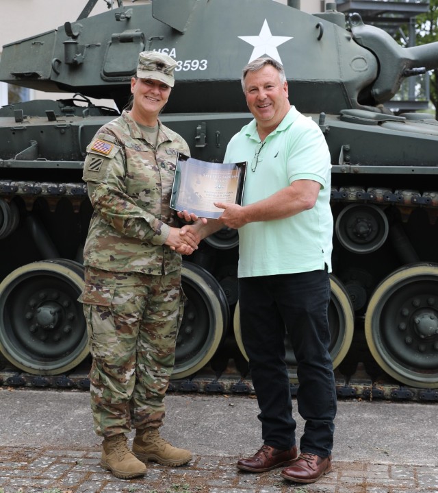 Army medic awarded the Department of the Army Safety Guardian Award