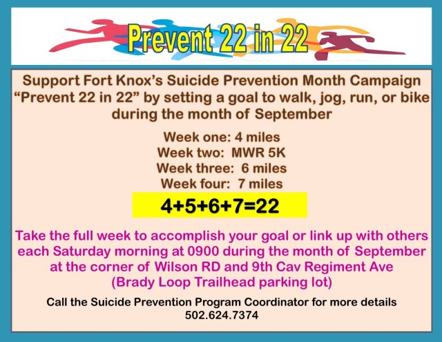 Fort Knox shares winning strategy for Suicide Awareness, Prevention Month