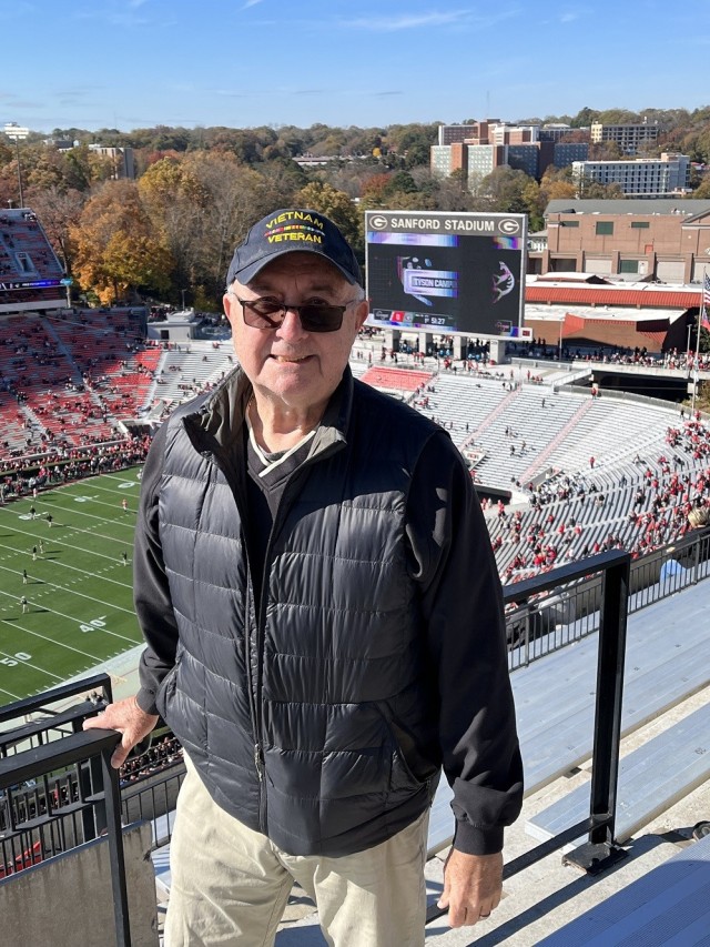 Georgia native Robert Reese attends a Vietnam Veterans Day at a University of Georgia football game in 2020.