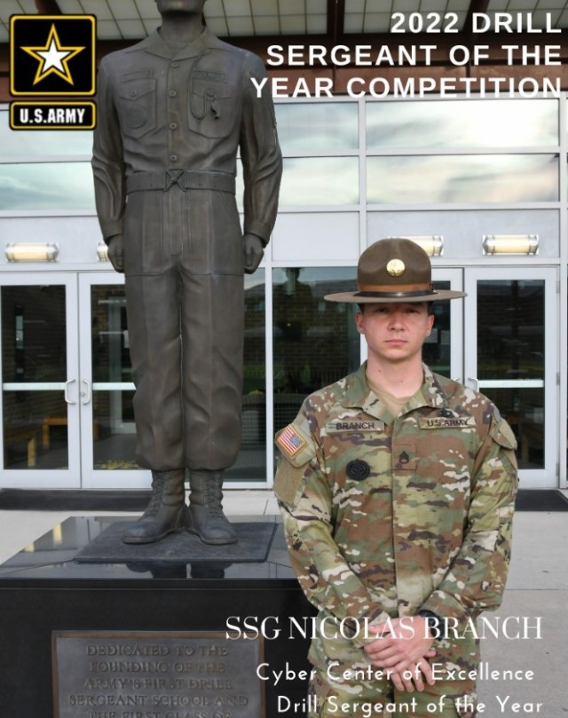 Cyber Center of Excellence 2022 Drill Sergeant of the Year SSG Nicolas Branch