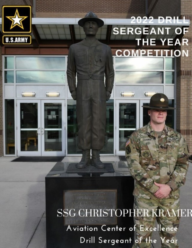 Aviation Center of Excellence 2022 Drill Sergeant of the Year SSG Christopher Kramer