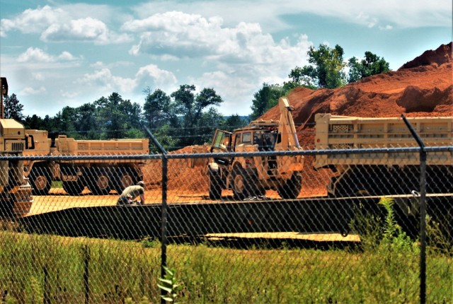 716th Engineer Company supports large troop project at Fort McCoy with fill movement