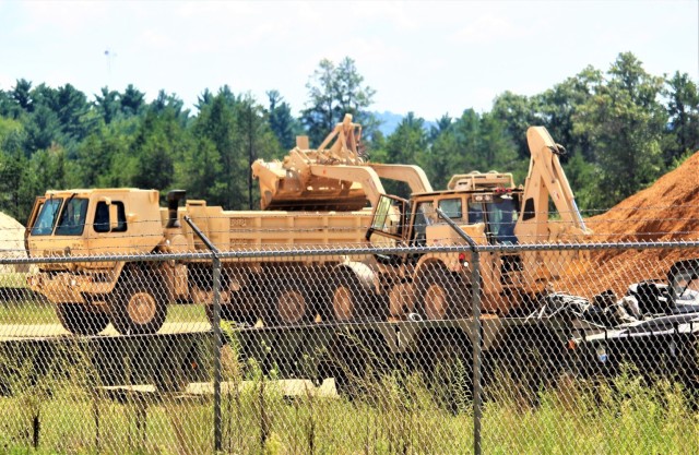 716th Engineer Company supports large troop project at Fort McCoy with fill movement