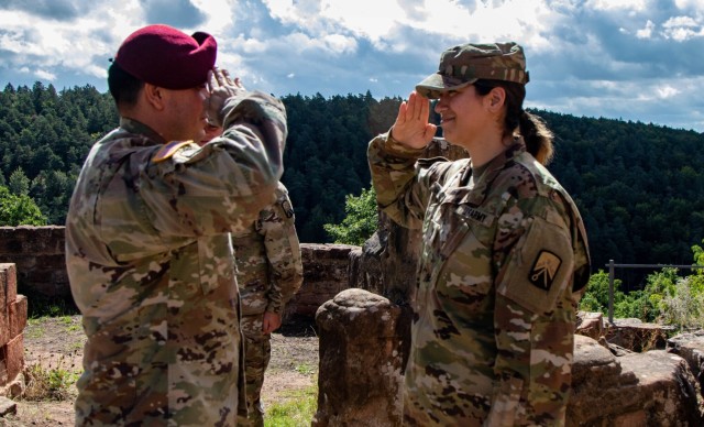 Father promotes daughter while deployed