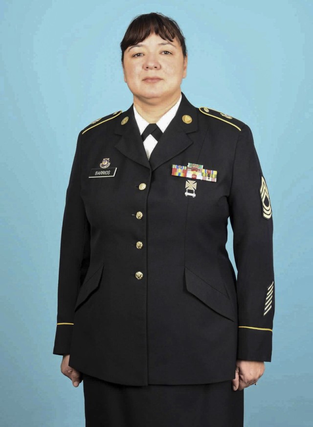 Master Sgt. Thelma Barrios, brigade senior human resource noncommissioned officer for the 108th Sustainment Brigade, is one of only 21 service members selected as a national 2022 Latina Style Distinguished Military Service Award recipient. (U.S. Army photo courtesy of Army Master Sgt. Thelma Barrios)