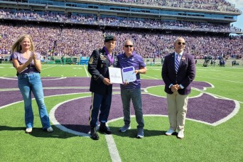 K-State honors alum, Special Forces Soldier for distinguished Army career in front of packed stadium