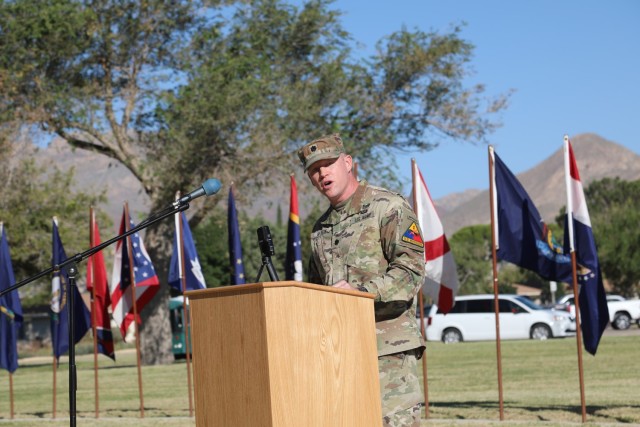 1st Armored Division color guard post colors during the 1st Armored Division and Fort Bliss National