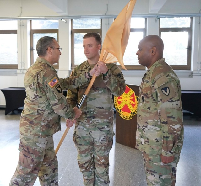 New garrison Headquarters and Headquarters Company command team takes charge