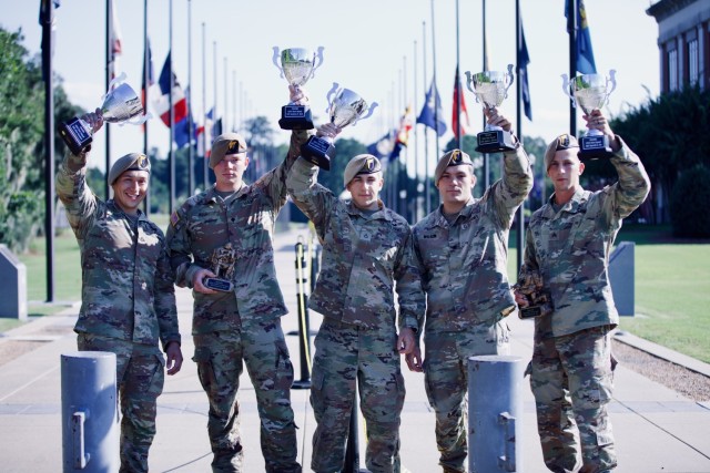 Squad 1, representing Maneuver Center of Excellence, which included The winning team included Staff Sgt. Alan Sanchez; Sgt. Darrell Utt; Spc. Jayme Wilson; Spc. Andrew Bell; and Pfc. Joshua Clark. All the Soldiers are infantrymen in the 6th Ranger Training Battalion, located at Eglin Air Force Base, Florida, won the first U.S. Army Training and Doctrine Command Best Squad Competition 2022. TRADOC’s Best Squad competition highlights 10 squads from across the enterprise. This competition shows each team&#39;s ability to complete common Soldier tasks and skills as a cohesive, ready, and resilient team, while facing stiff competition from other TRADOC centers of excellence. The competition is from Sept. 12-16, 2022, at Fort Benning, Georgia. 