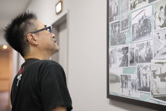 Graphic artist designs large-scale photo collages to showcase Camp Zama history