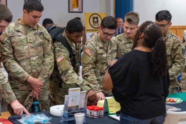 Soldiers interact with a resource provider during a Resiliency Day event at Camp Walker, Republic of Korea, September 8, 2022. The U.S. Army Garrison Daegu Army Substance Abuse Program team organized the event to educate the community about...