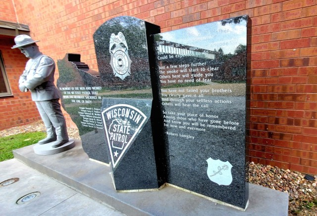 New memorial, set up at Fort McCoy, honors Wisconsin State Patrol’s fallen heroes