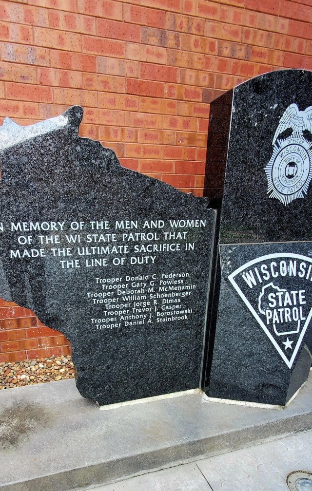 New memorial, set up at Fort McCoy, honors Wisconsin State Patrol’s fallen heroes
