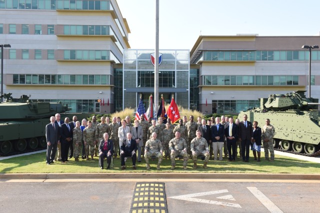 Current and former logistics leaders met at the Army Materiel Command to participate in discussions and share different perspectives. (U.S. Army photo by Douglas Brewster) 