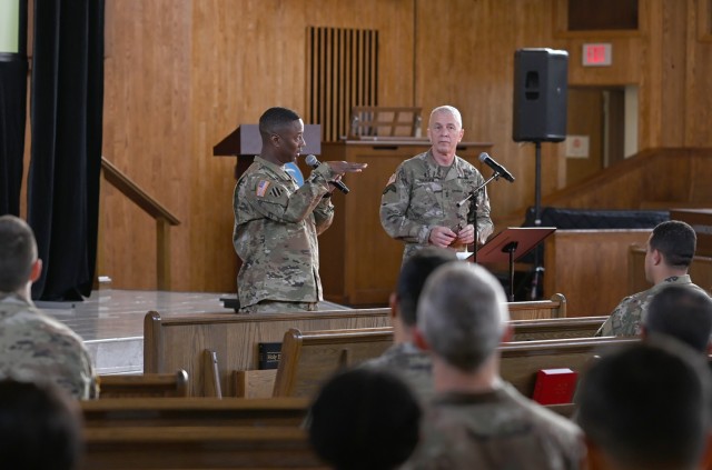 Chief of Chaplains and Regimental Sergeant Major lead Spiritual Readiness Initiative at JBM-HH