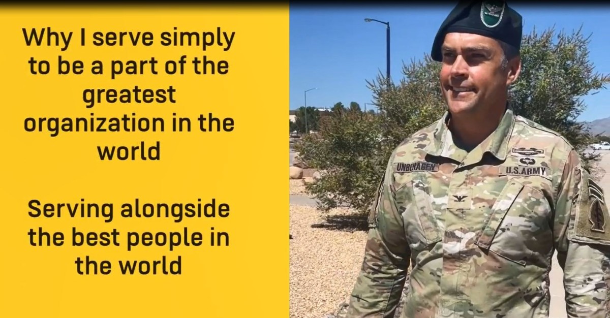 Meet Your Army COL Unbehagen Why I Serve | Article | The United States Army