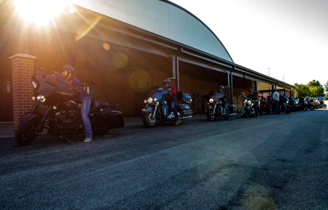 More than 15 motorcyclists participated in this year’s regimental ride on Sept. 20 that ran from Nutter Field House to Lake of the Ozarks and back.