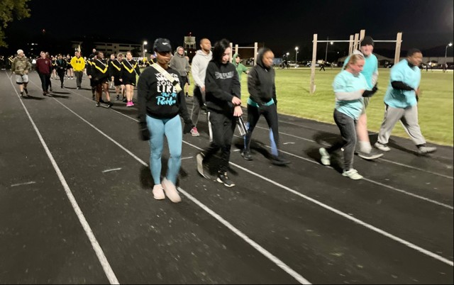Hundreds show up at Fort Knox trail, track to accomplish 7,816+ mile walk