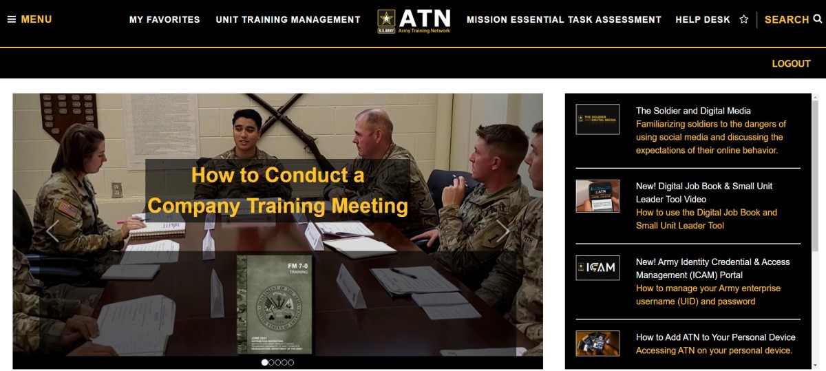 Training Fact Sheet: The Army Training Network = Resources At The Point ...