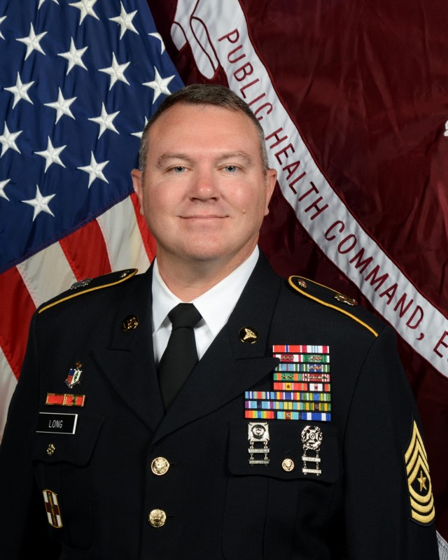 After more than 30 years in the U.S. Army, Sgt. Maj. Brett Long, former sergeant major at PHCE.
