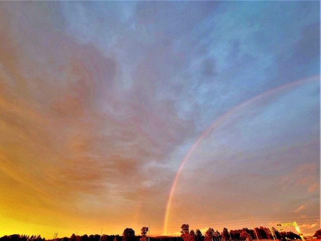 Rare rainbow forms over Fort McCoy in September 2022