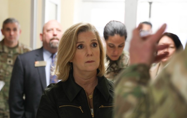 Secretary of the Army, Christine E. Wormuth visits Fort Sill, Oklahoma on Mar. 22, 2022.  Wormuth said the Army will invest in quality of life improvements for Soldiers and Army families as part of the Army of 2030 initiative. 