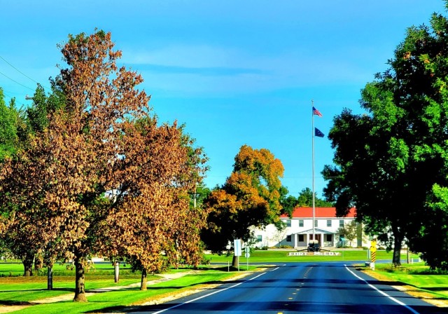 Fall Colors and the American Flag at Fort McCoy