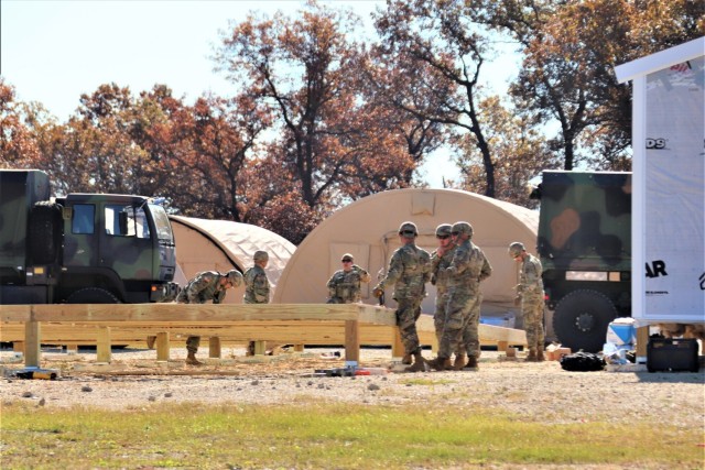 Army Reserve combat engineers with 461st Engineer Company support Fort McCoy troop project