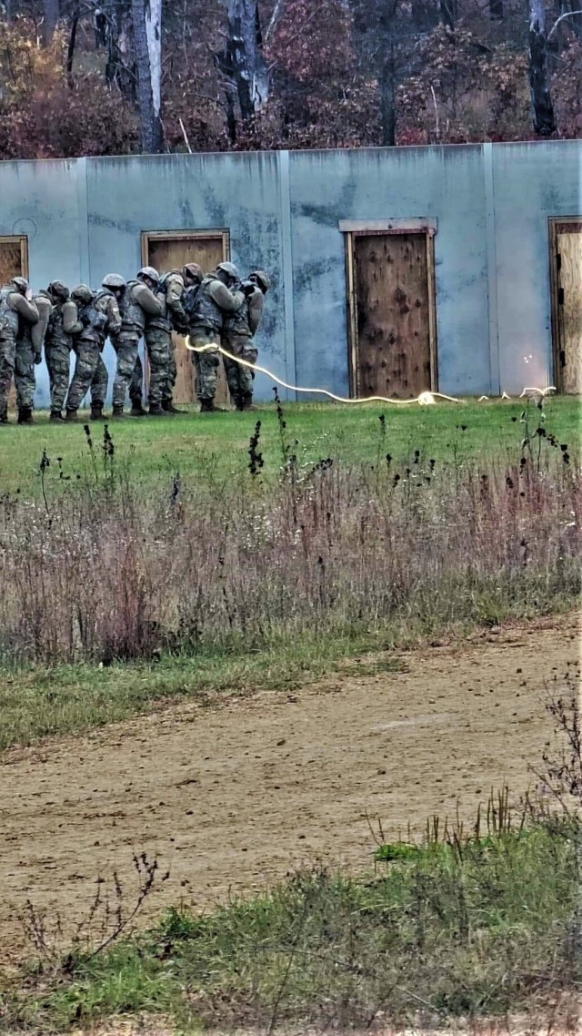 Wisconsin National Guard combat engineers hold live-fire breach training at Fort McCoy