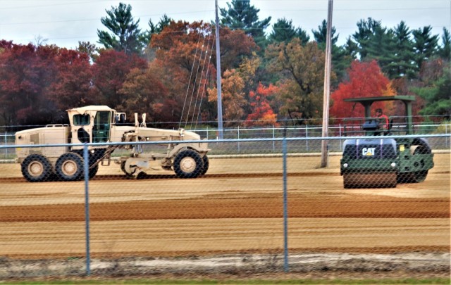 Engineers with Wisconsin National Guard’s 173rd Engineer Company work on McCoy troop project