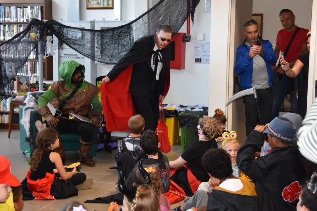 Italian military kids join Darby Halloween event