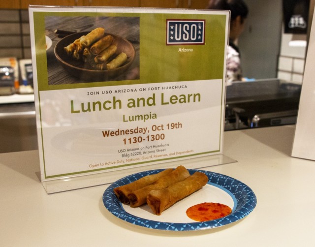 Conversational English Class, USO host lumpia cooking demo