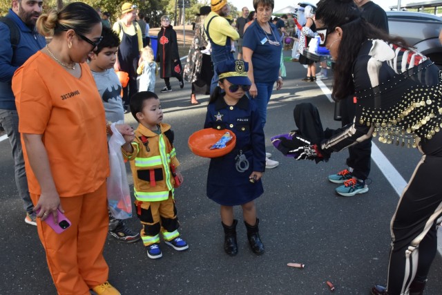 Italian military kids join Darby Halloween event