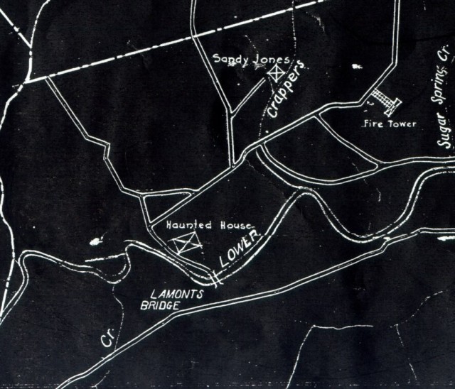 Mystery surrounds structure labeled as “Haunted House” on 1922 map overlay of Fort Bragg